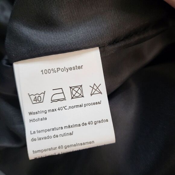 Classic Black Bomber Jacket Lined Zip Up  Women’s Size Medium - Picture 8 of 10